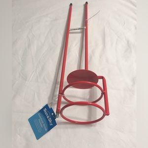Outdoor metal cup holder red . Size17”L X 6”W